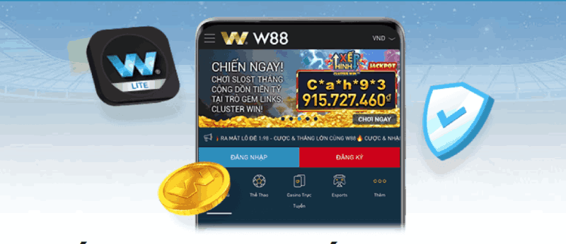 đăng ký qua ứng dụng W88